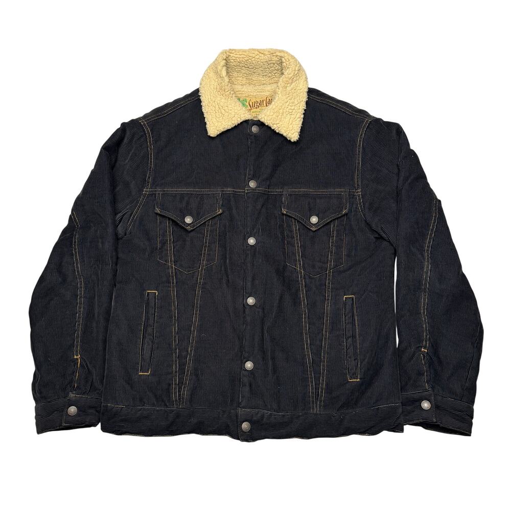 Sugar Cane Corduroy Ranch Jacket Sherpa Lined Men's Medium Vintage Workwear